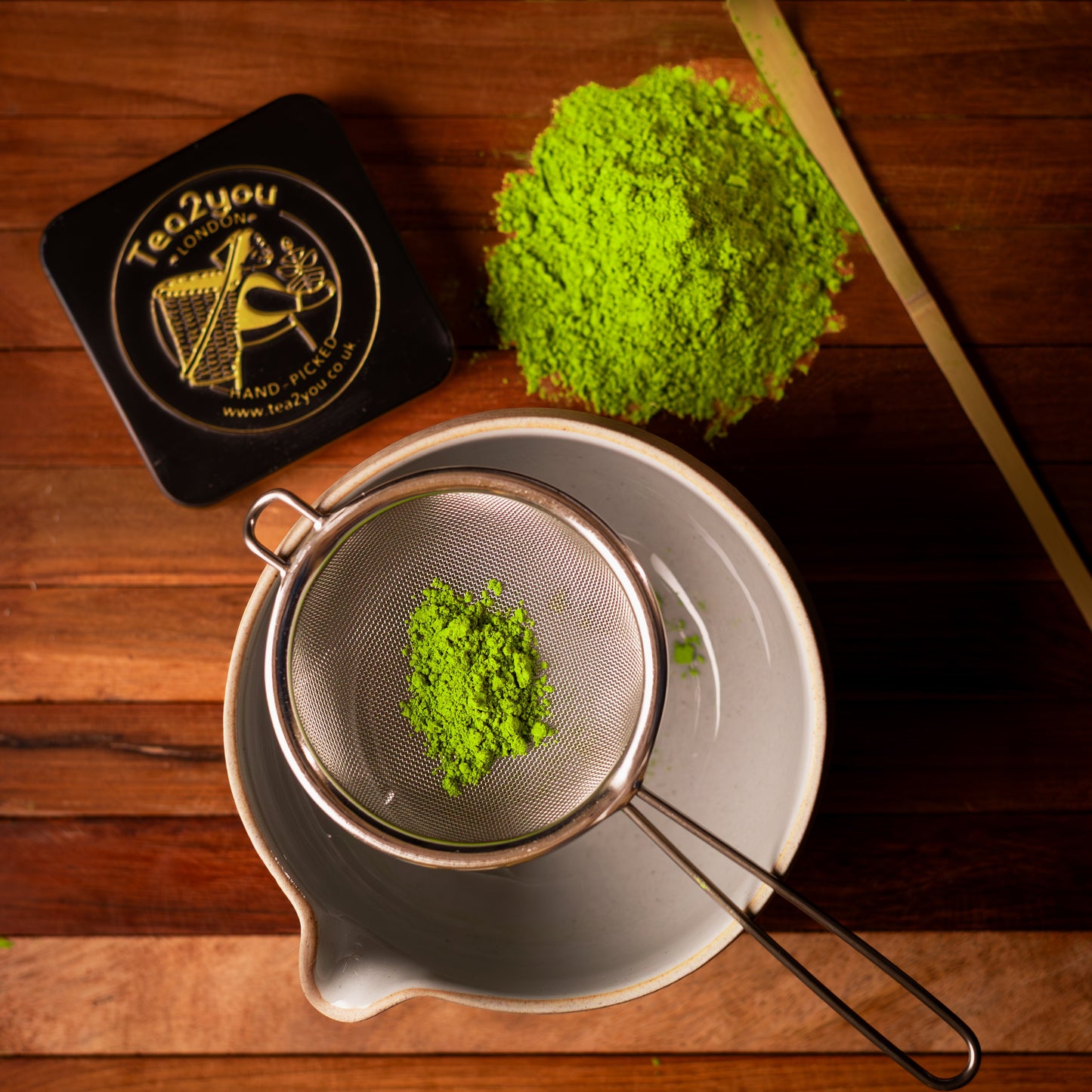 Matcha tin and Whisk Set